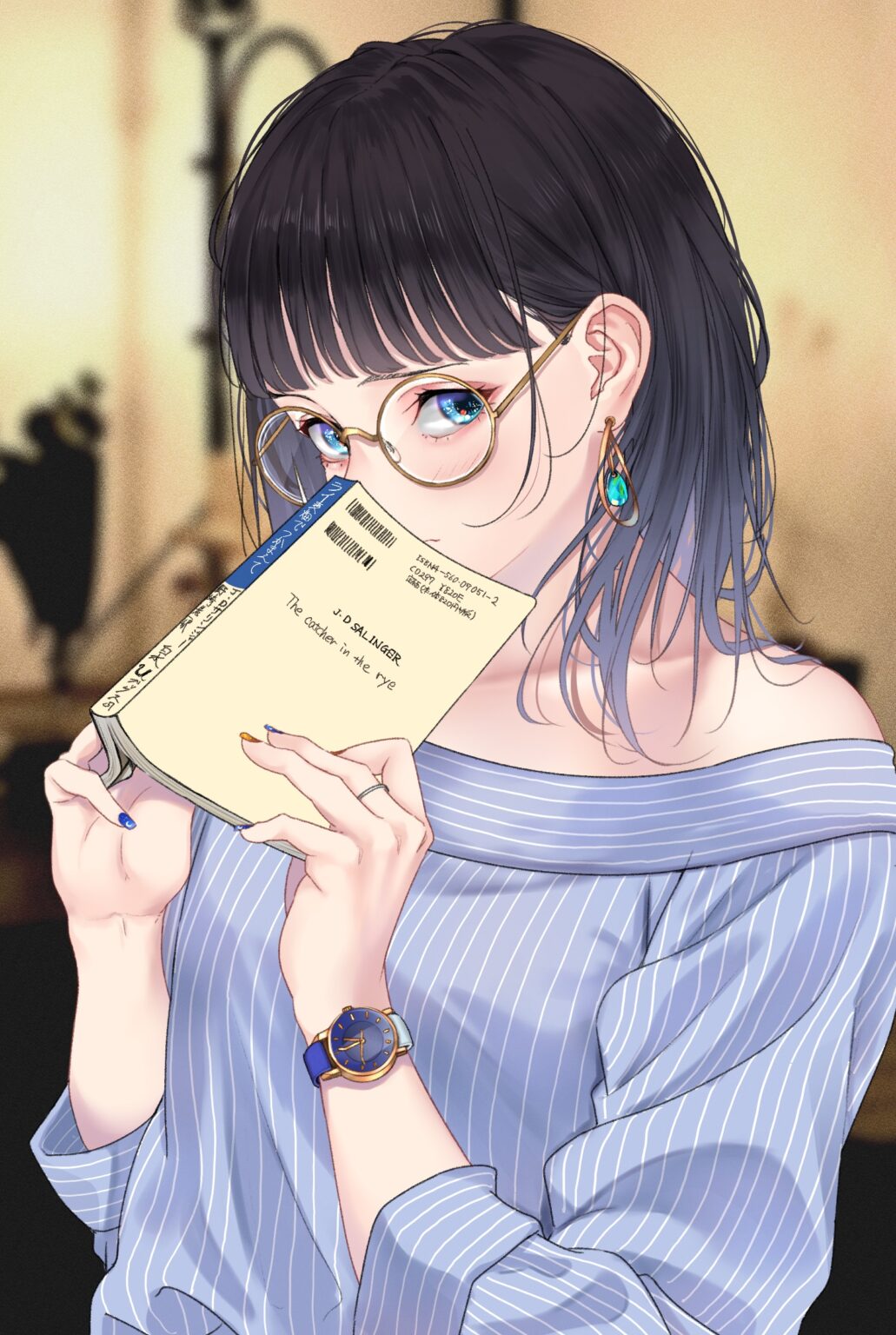 Ảnh gái xinh đeo kính anime dễ thương