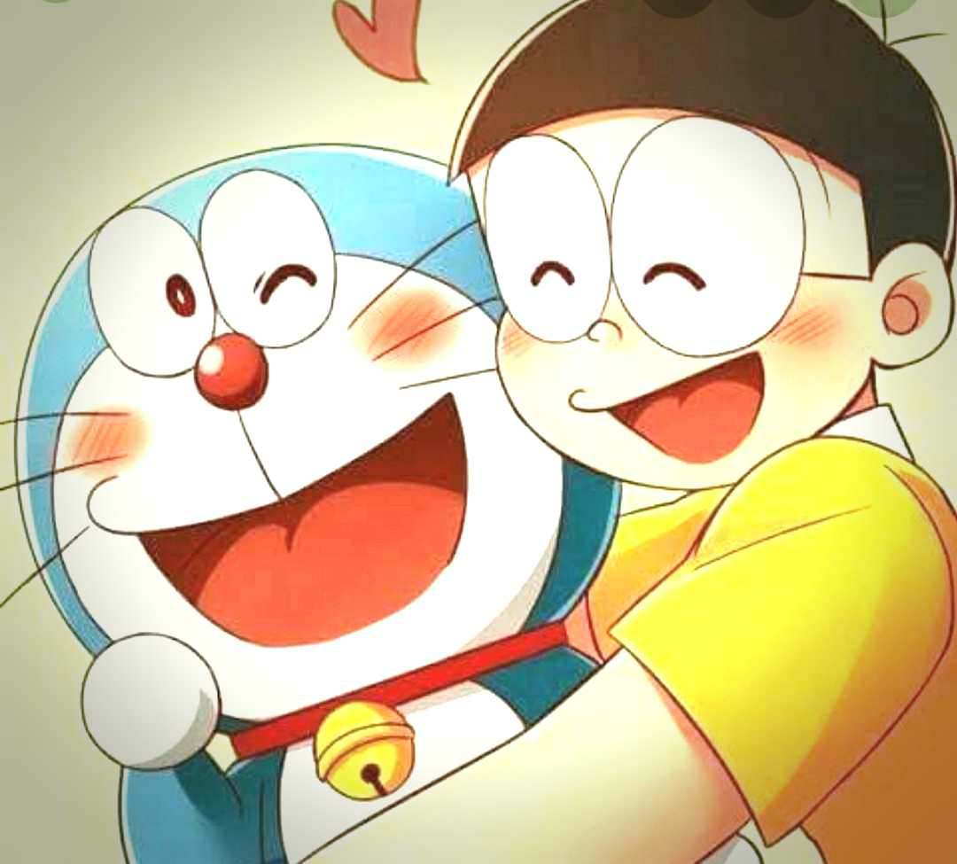 Hình ảnh nobita và doraemon vui vẻ