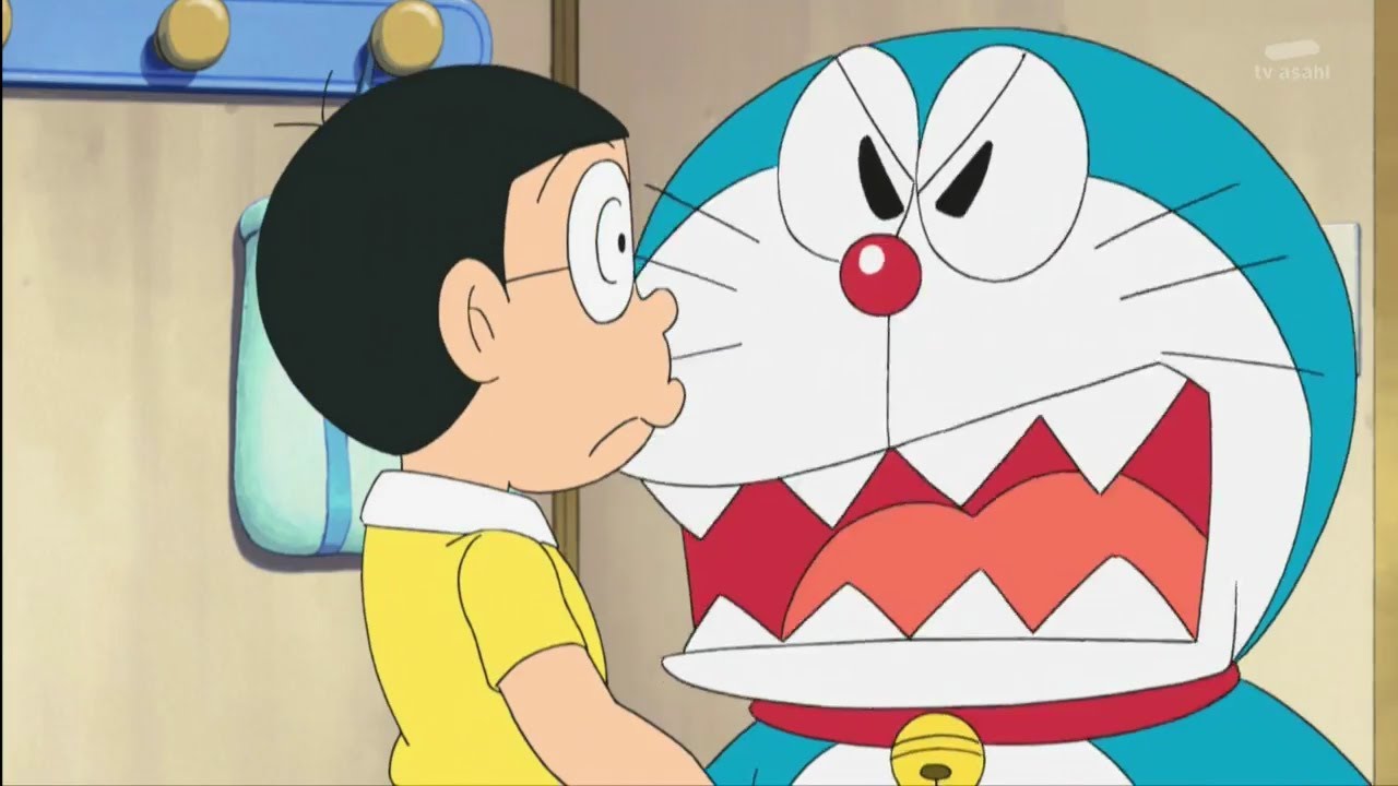 Hình ảnh nobita và doraemon cãi nhau