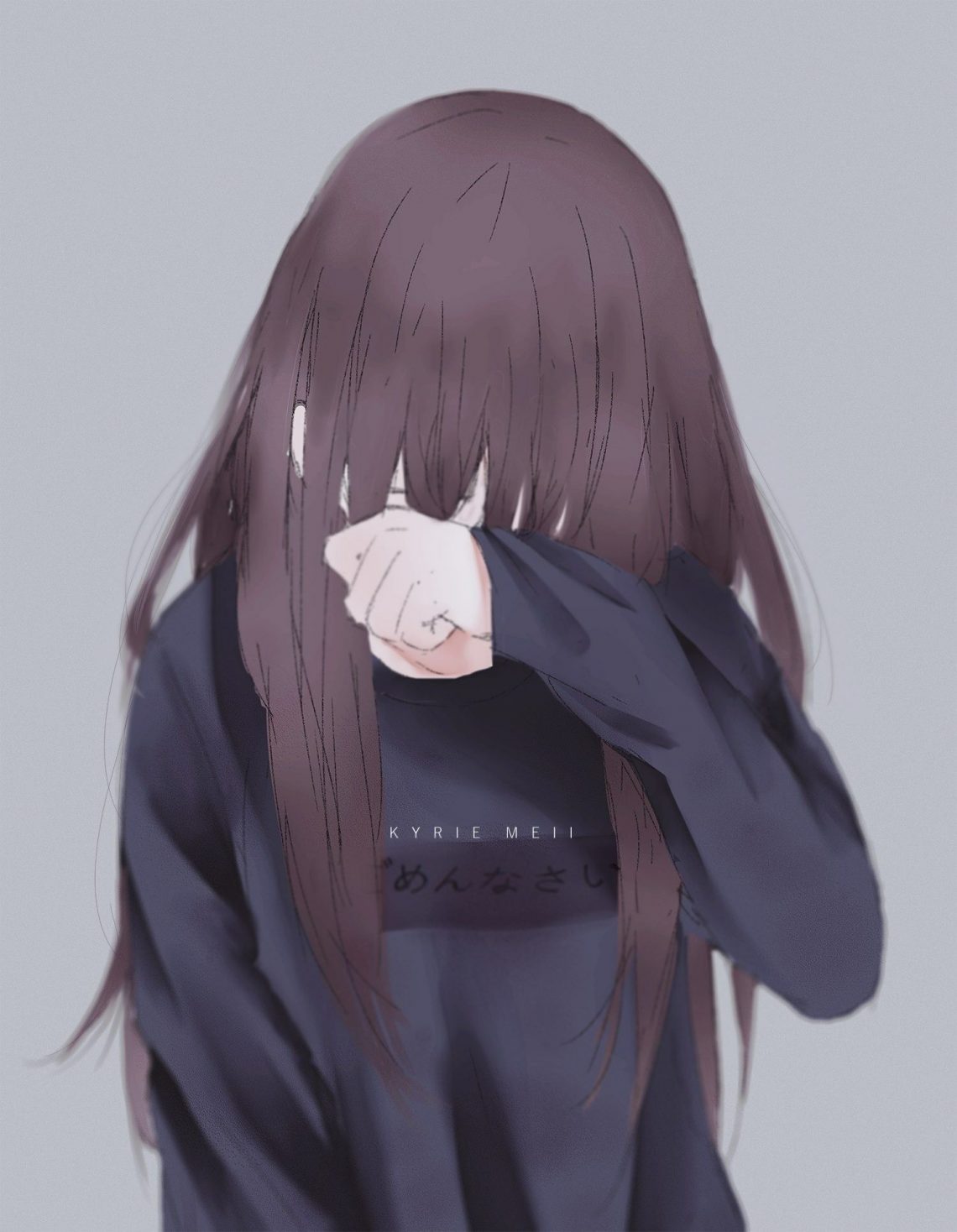 Hình anime nữ buồn