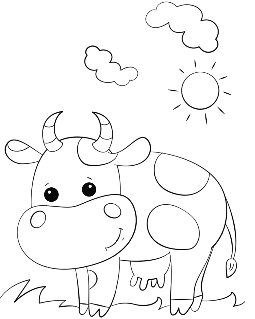 Hình ảnh vẽ con bò sữa